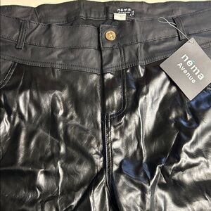 Nema Avenue Black Faux Leather Pants